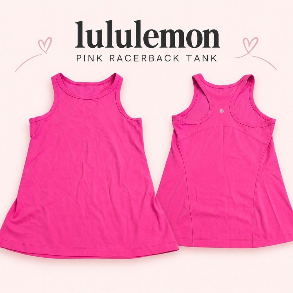 Lululemon Bright Pink Racerback Flowy Workout Tank